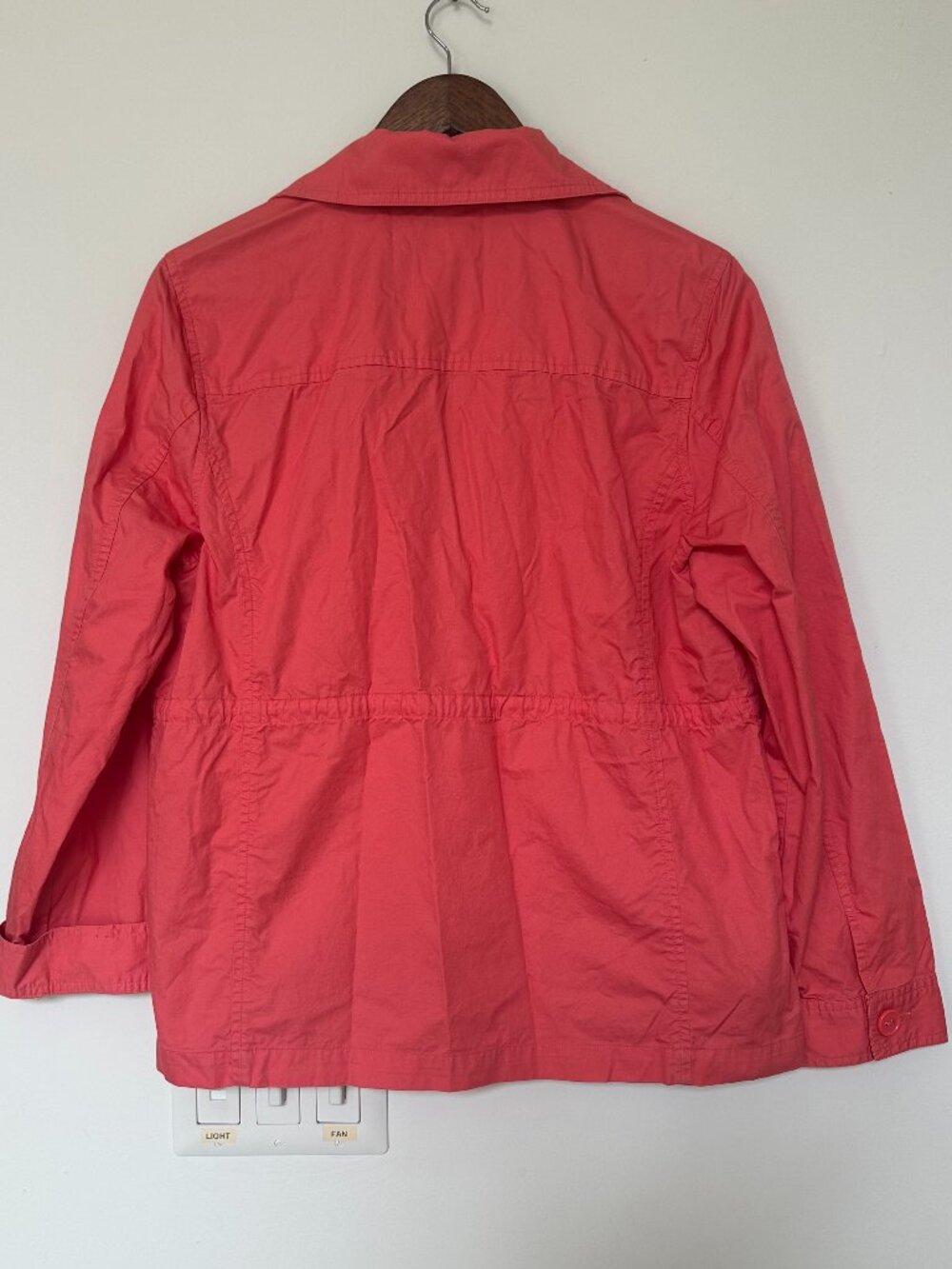 Croft & Barrow Salmon Pink Cinched Utility Jacket Size Medium🌸 - Picture 4 of 6